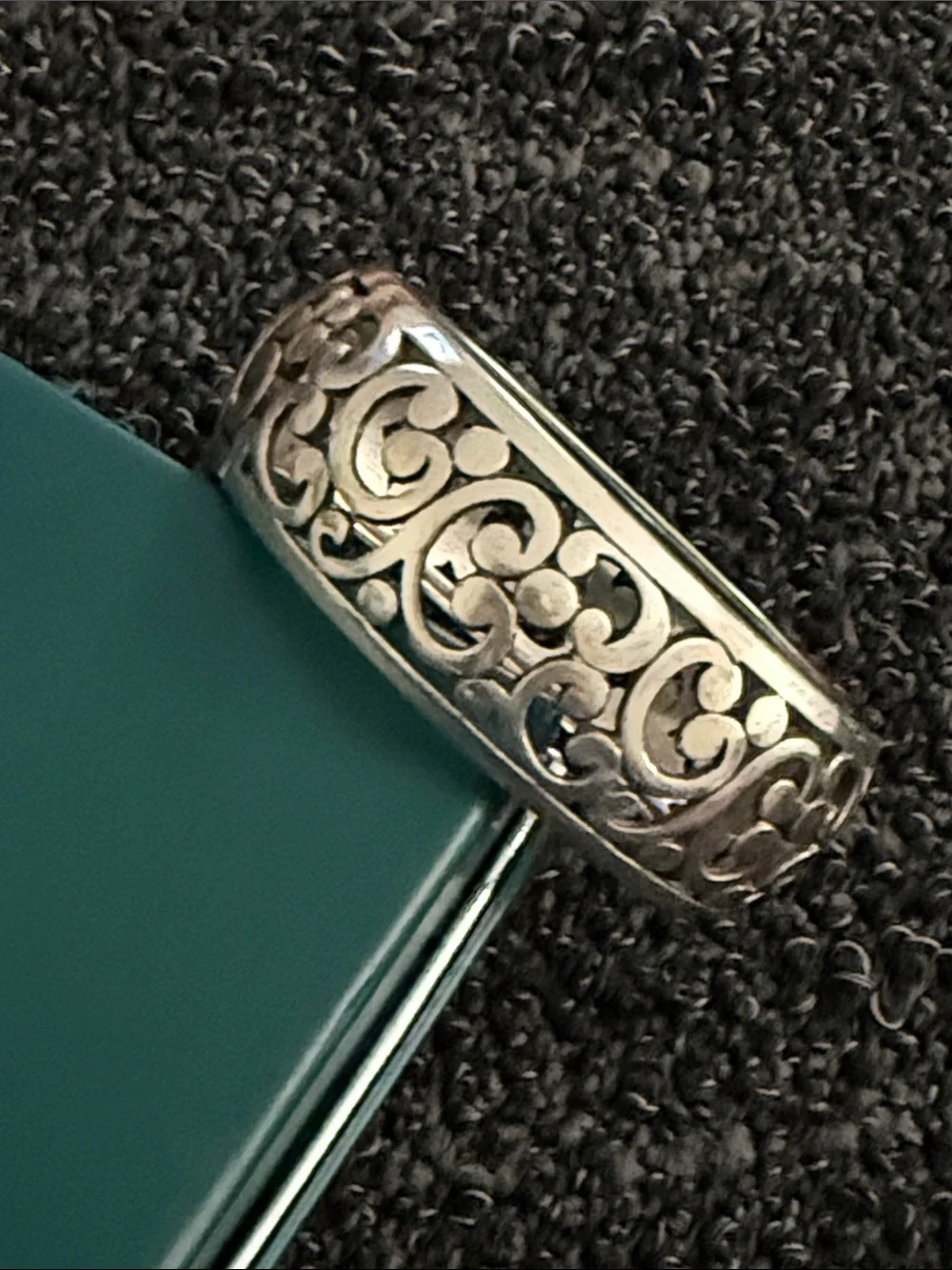 Brighton Silver Filigree Scroll Ring - Silver